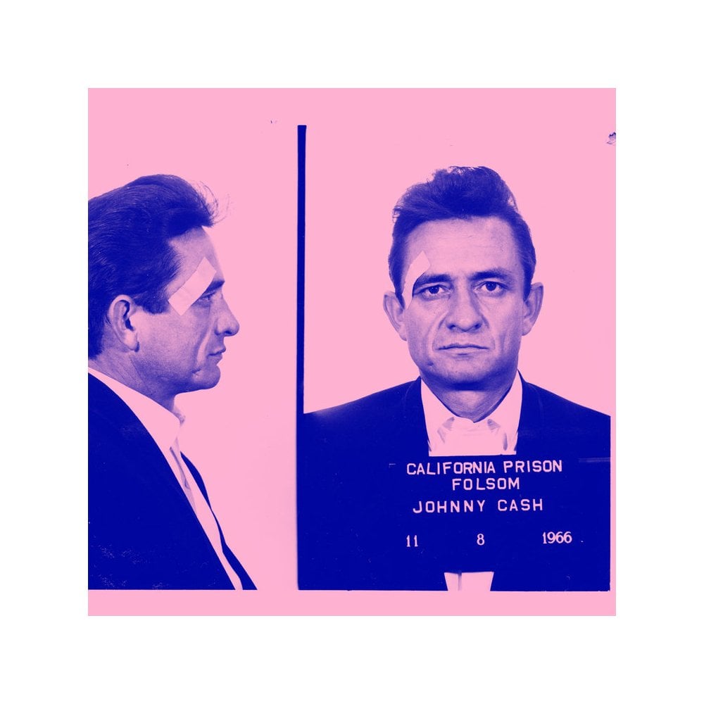 Johnny Cash 1966 (Full Polaroid Pink, Navy)