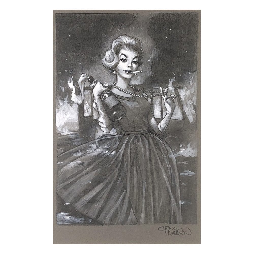 Flaming Beauty II (Sketch)
