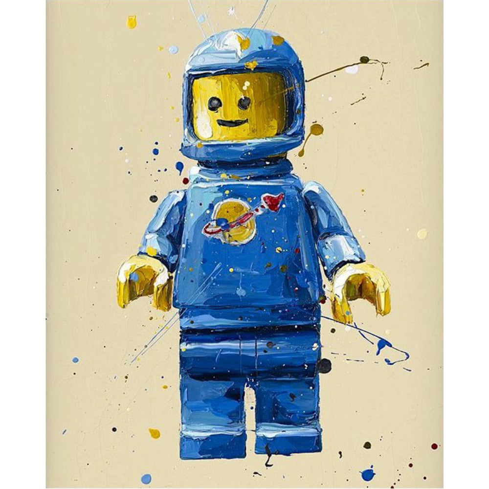 Blue Lego Spaceman