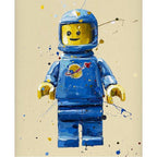 Blue Lego Spaceman