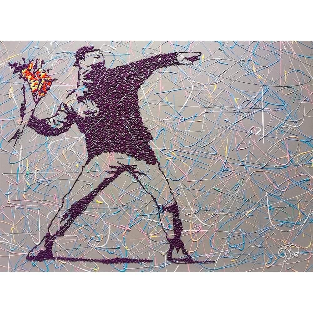 Banksy Flower Thrower (Original)