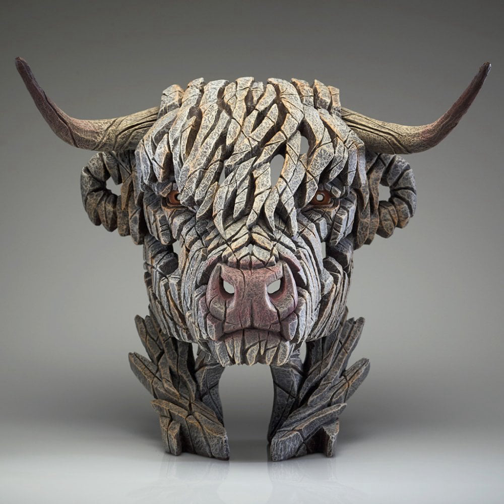 Highland Cow Bust (White)