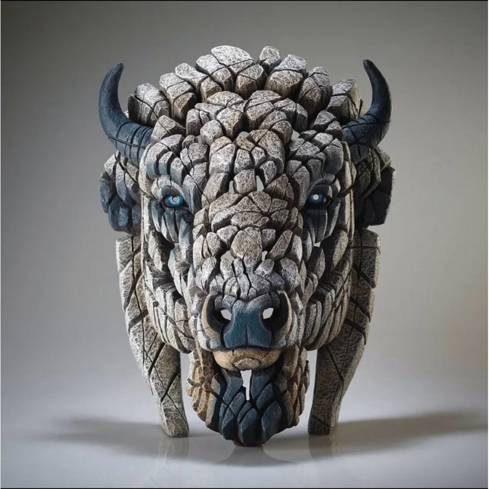 North American Buffalo / Bison Bust  - 'Spirit Buffalo' - White