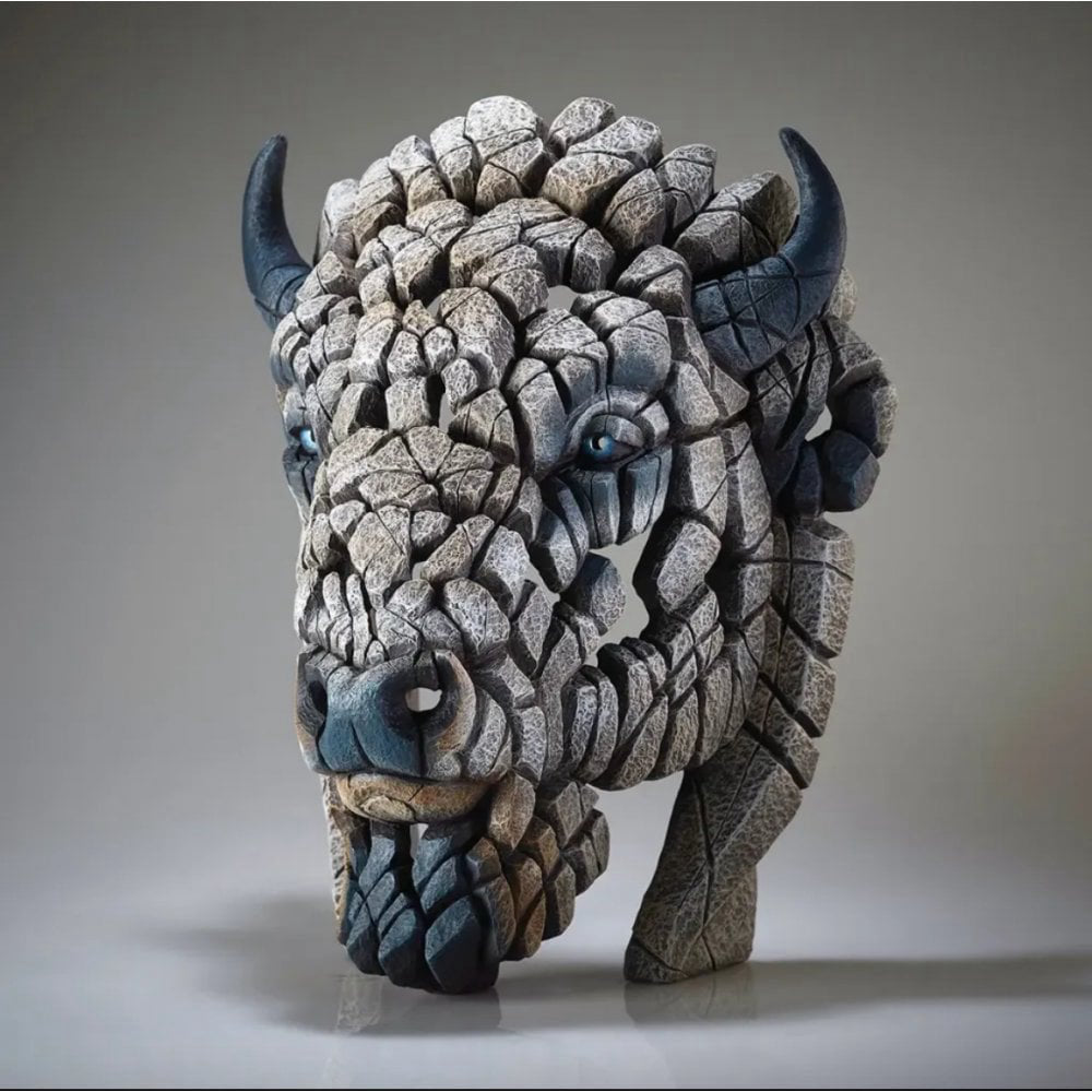 North American Buffalo / Bison Bust  - 'Spirit Buffalo' - White