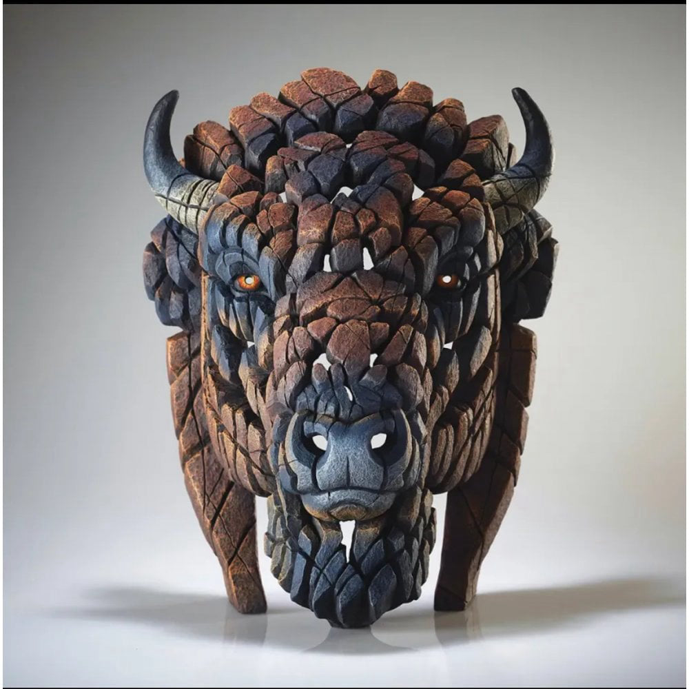 North American Buffalo / Bison Bust - Brown