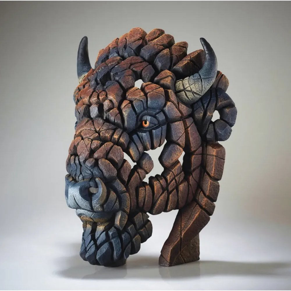 North American Buffalo / Bison Bust - Brown