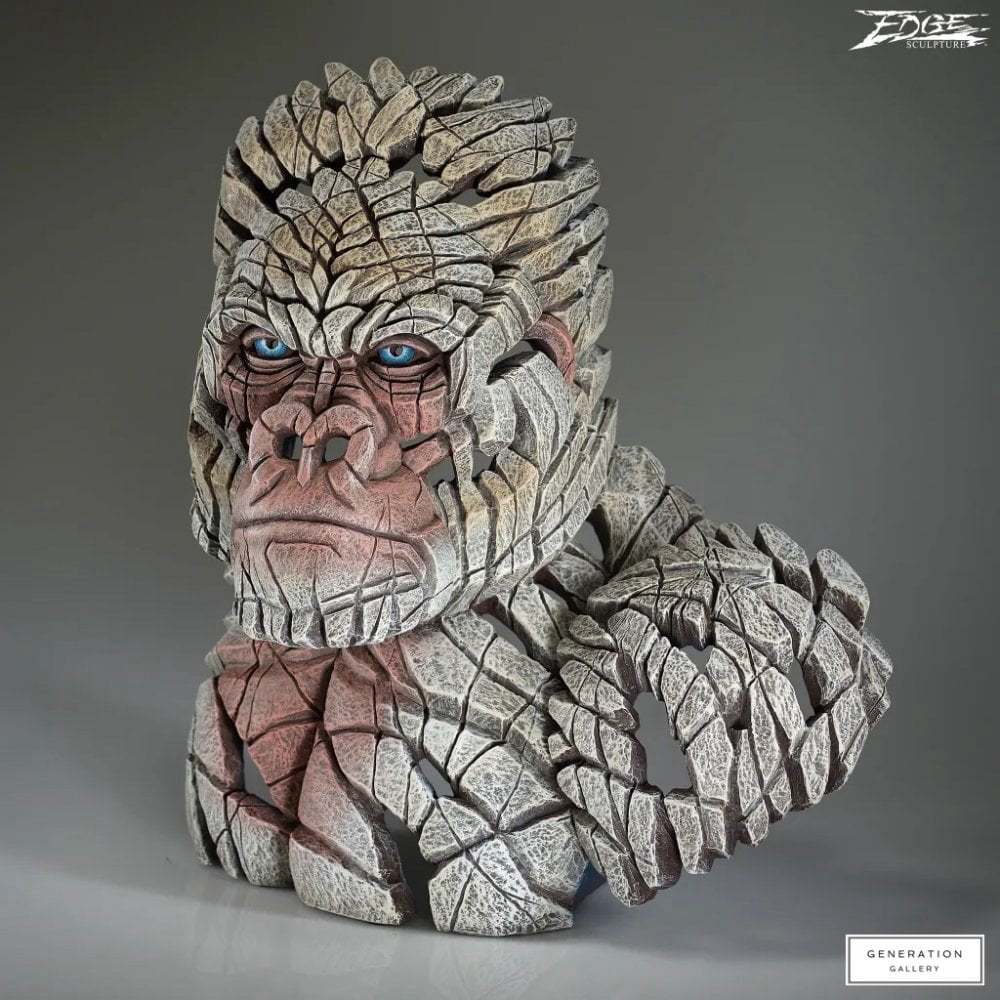 Mountain Gorilla Bust (White)