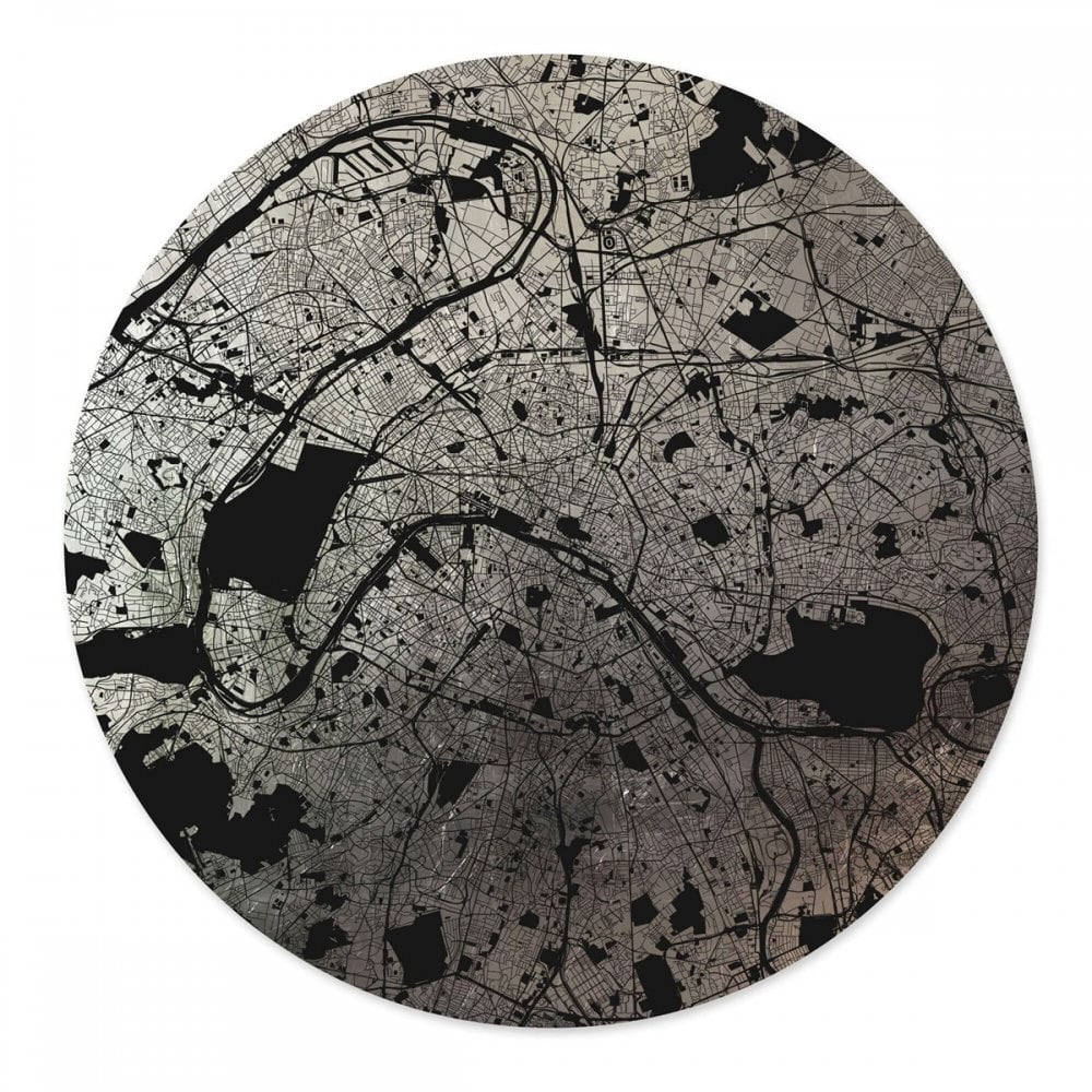 Mappa Mundi Paris (Black on Silver)