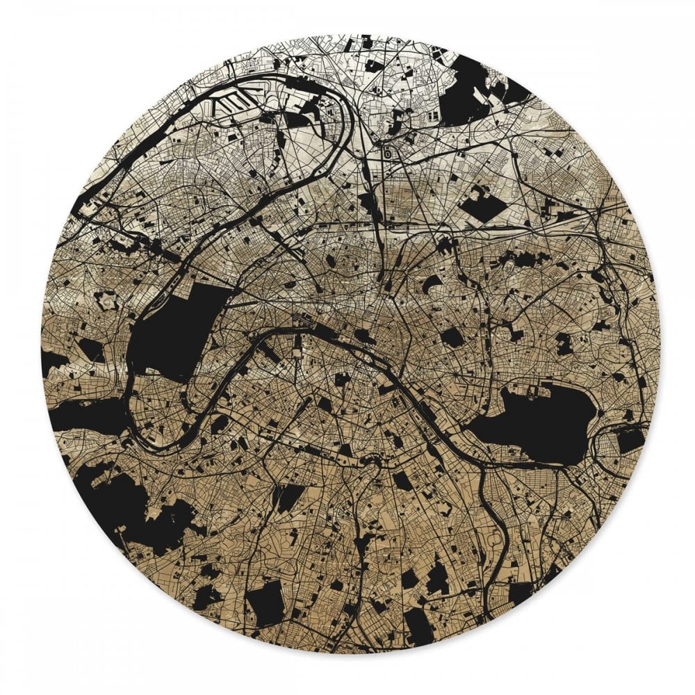 Mappa Mundi Paris (Black on Gold)