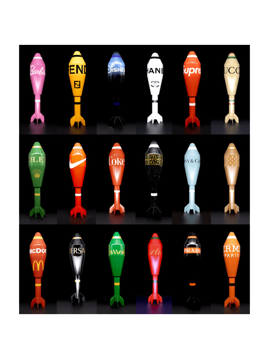 Art Bomb Sculpture Collection (Rolex, Nike, Starwars, Make Art Not War and more)