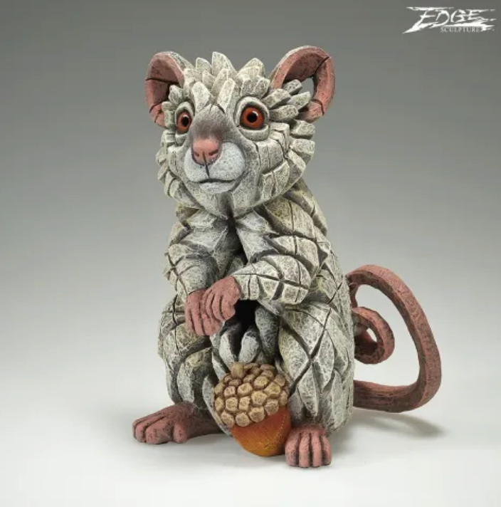 Field Mouse with Acorn (White)