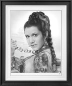 Slave Leia Tattoo (B&W Star Wars Tattoo Portrait)
