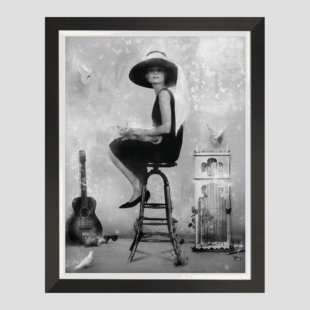'Free Spirit' Breakfast At Tiffany's (Black & White - canvas)