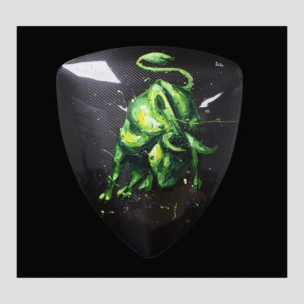 Original Lamborghini Neon Green Bull Shield