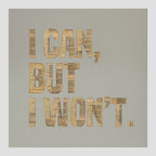 I Can, But I Won't